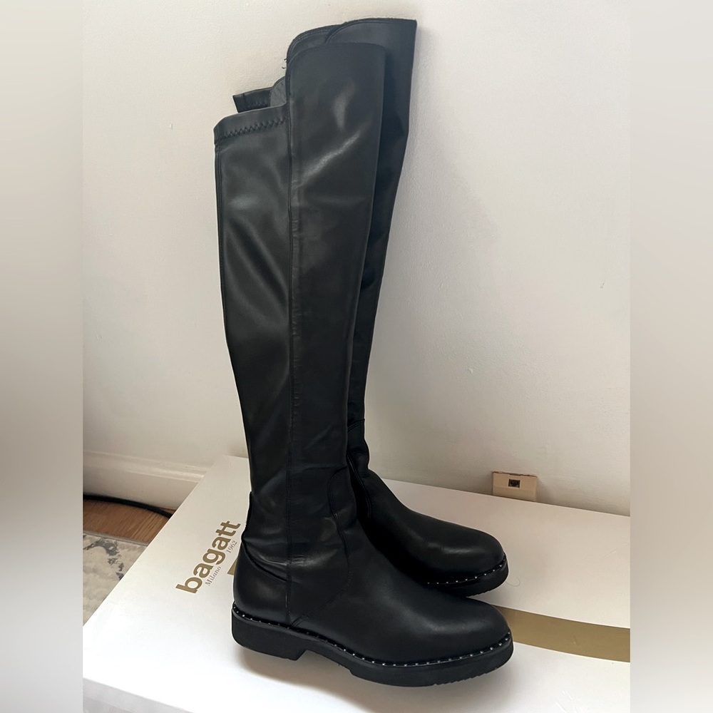 Bagatt Milano leather over the knee boot eu 37 US 7 black